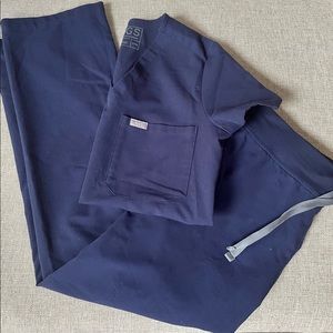Navy: Catarina top XXS and Livingston pants. XS PETITE (like new)